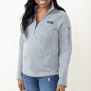 Patagonia Womens Better Sweater 1/4 Zip Fleece Pullover Jacket Gray Small